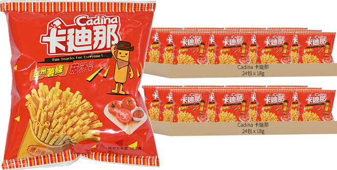 Cadina 卡迪那 德州薯條 茄汁口味, 18g, 48包