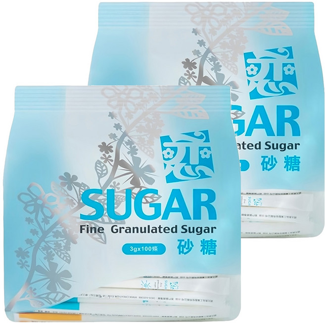 戀 長條砂糖 100入, 300g, 2袋