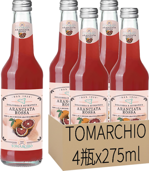 TOMARCHIO 義大利西西里血橙氣泡飲, 275ml, 4瓶