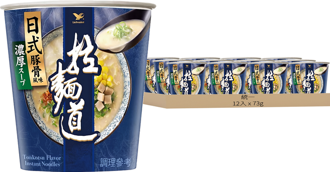 統一 拉麵道 日式豚骨風味拉麵 73g, 12入