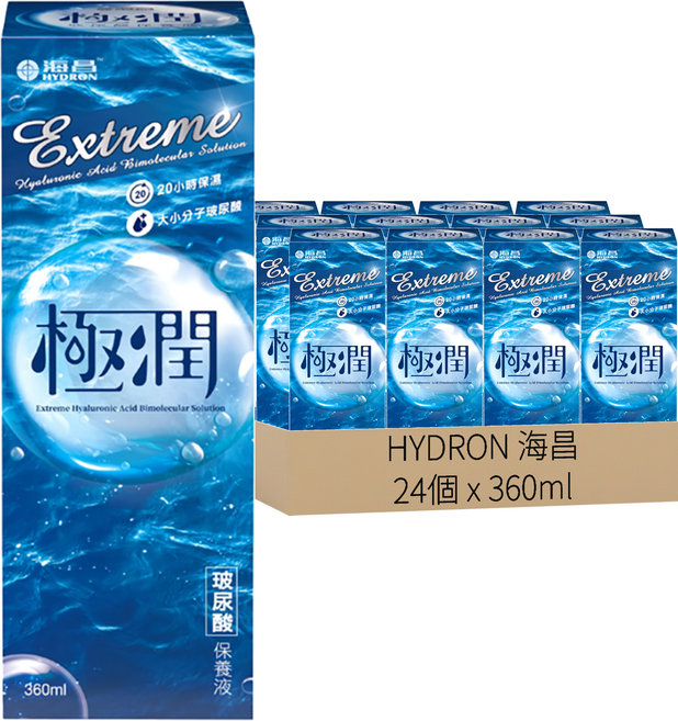 HYDRON 海昌 極潤玻尿酸保養液, 360ml, 24瓶