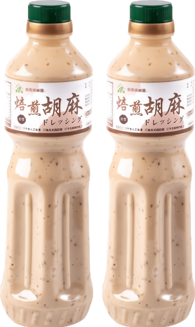 藻作坊 日式焙煎胡麻沙拉醬, 600ml, 2瓶