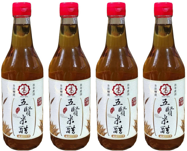 高記 五賢米醋, 520ml, 4個