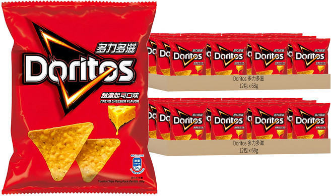 Doritos 多力多滋 玉米片 超濃起司, 68g, 24包