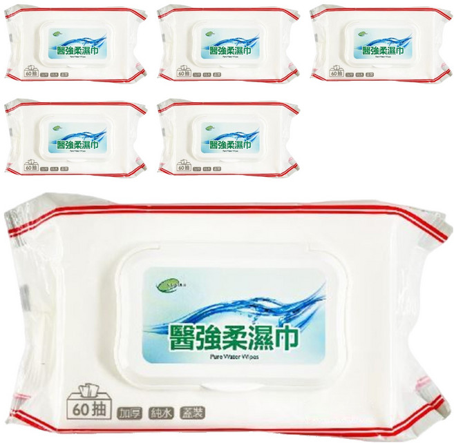 醫強 柔濕巾, 1入, 6包