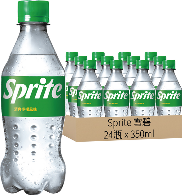Sprite 雪碧 清爽檸檬風味, 350ml, 24瓶