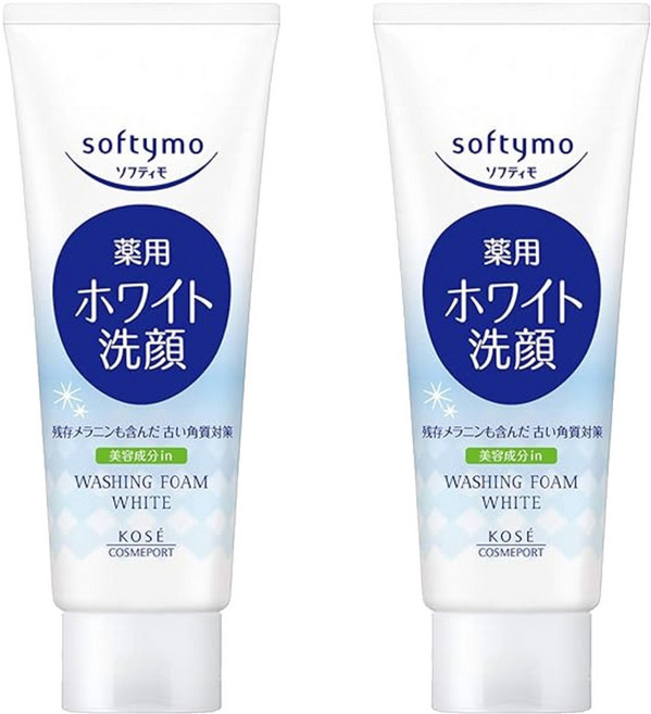 KOSE 高絲 softymo 絲芙蒂 台灣公司貨 嫩白洗顏霜, 150g, 2條