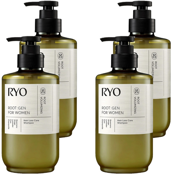 RYO 呂 ROOTGEN強韌蘊髮洗髮精 女性專用, 4瓶, 515ml