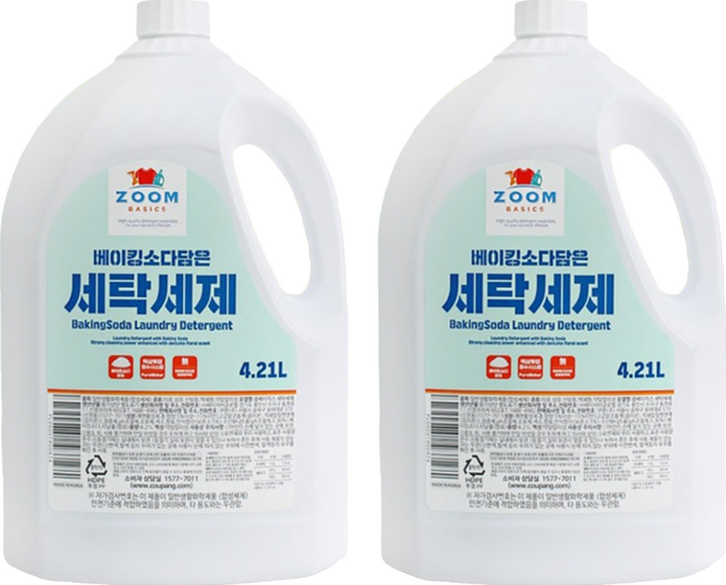 ZOOM 小蘇打洗衣精, 4.21L, 2桶