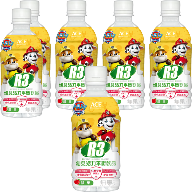 Glory Nutria 維維樂 ACE SCIENCE R3 幼兒活力平衡飲品 蘋果口味, 350ml, 6瓶