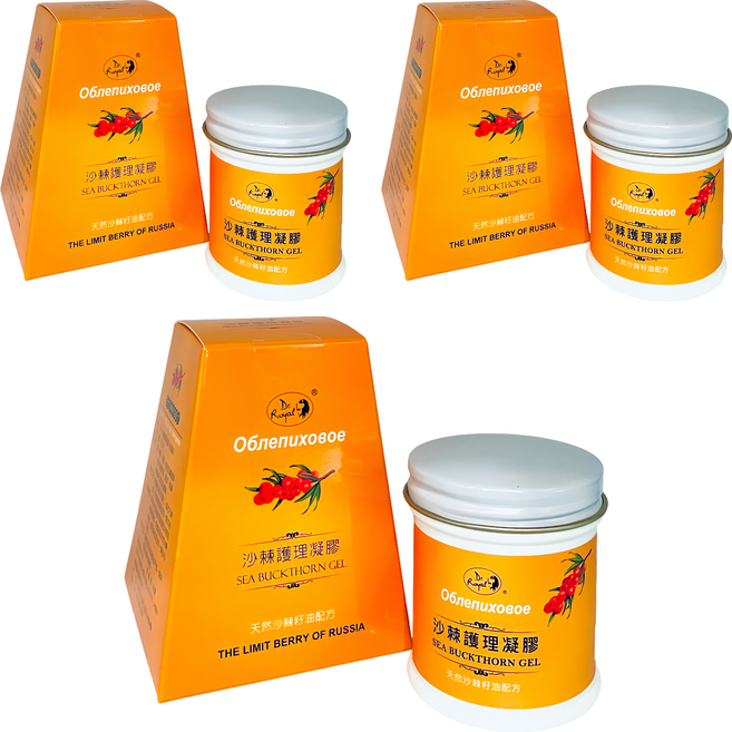 Dr.Royal 沙棘護理凝膠 俄羅斯, 天然沙棘味, 75g, 3罐