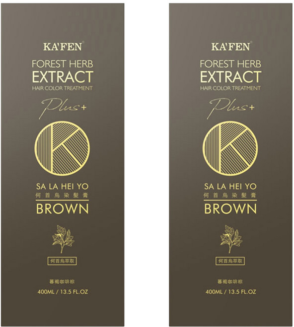 KA'FEN 卡氛 Plus+ 何首烏染髮膏, 暮褐咖啡棕, 2件