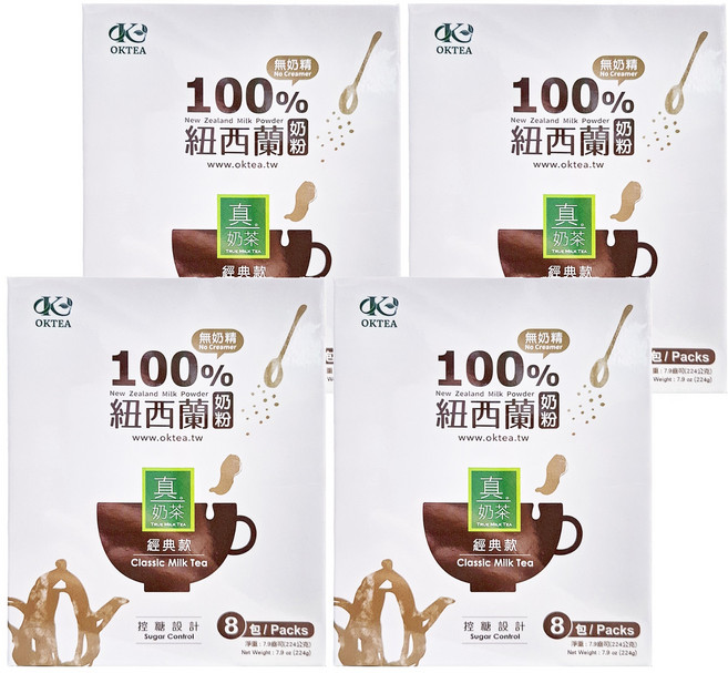 歐可茶葉 真奶茶 經典款, 8包, 28g, 4盒