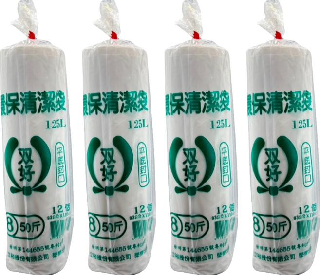 DOUBLE GOOD 双好 環保清潔袋 白色 50斤, 125L, 4捲