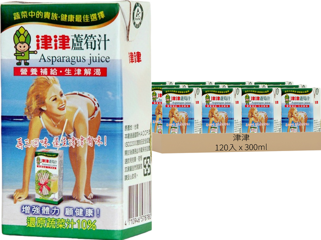 津津 蘆筍汁, 300ml, 120入