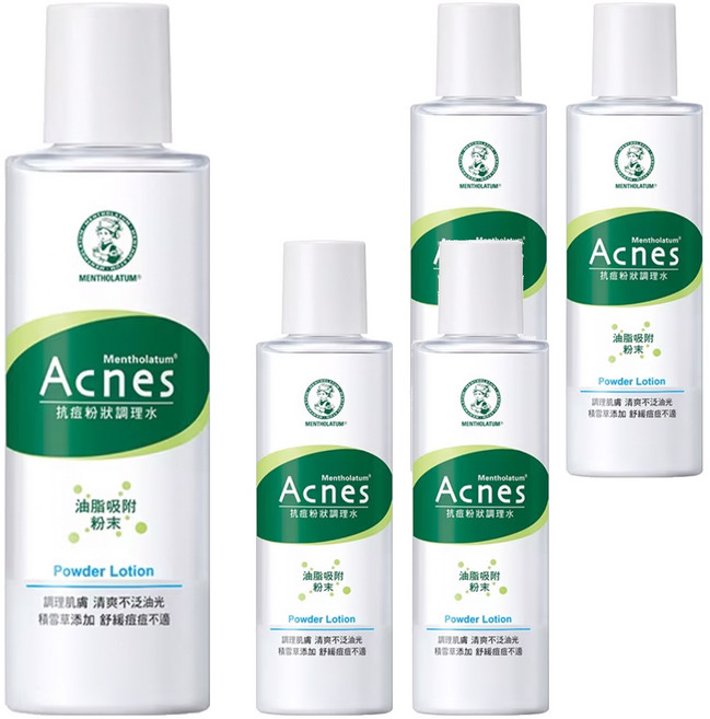 MENTHOLATUM 曼秀雷敦 Acnes 台灣公司貨 抗痘粉狀調理水, 5瓶, 150ml