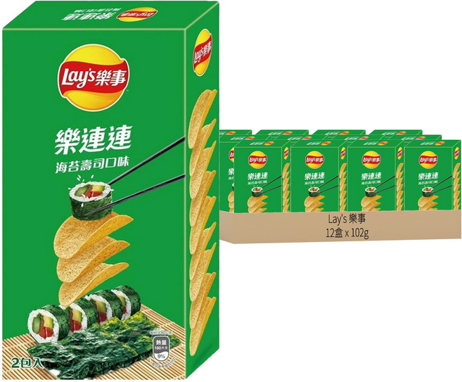 Lay's 樂事 樂連連洋芋片, 102g, 12盒