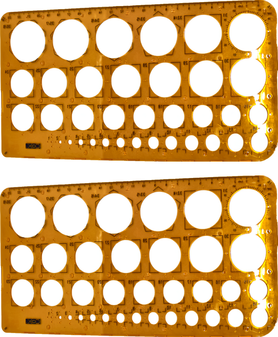 CoX 三燕興業 圓圈板, 透明橘色, 2個