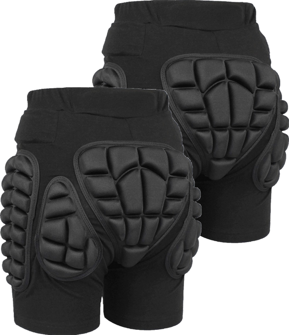 三次方 加厚防摔褲, 黑色, 2個