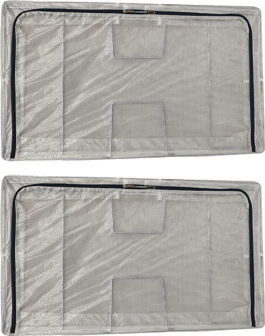 床底防潮透明衣被收納箱 80 x 47 x 18cm, 透明色, 2個