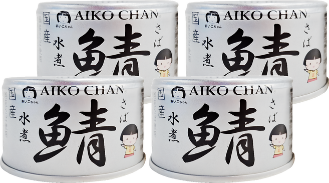 AIKO CHAN 伊藤食品 水煮鯖魚罐, 150g, 4罐