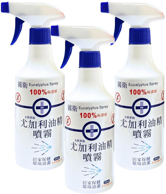 國衛 尤加利油精噴霧, 500ml, 3瓶