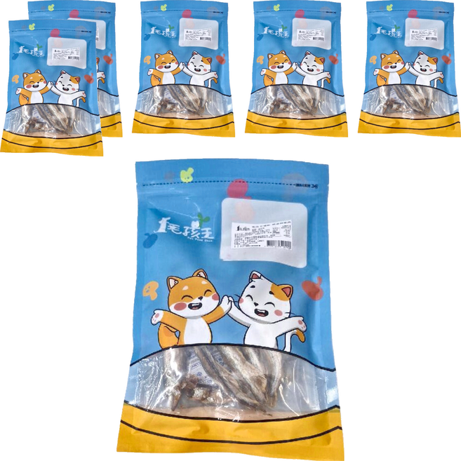 Pet Feed Shop 毛孩王 凍乾 貓用, 爆蛋柳葉魚, 60g, 6包