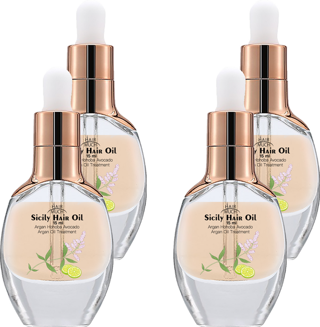 HAIR MUCH 檸檬西西里極萃護髮油 15ml 阿甘油 荷荷巴油 酪梨油, 4瓶