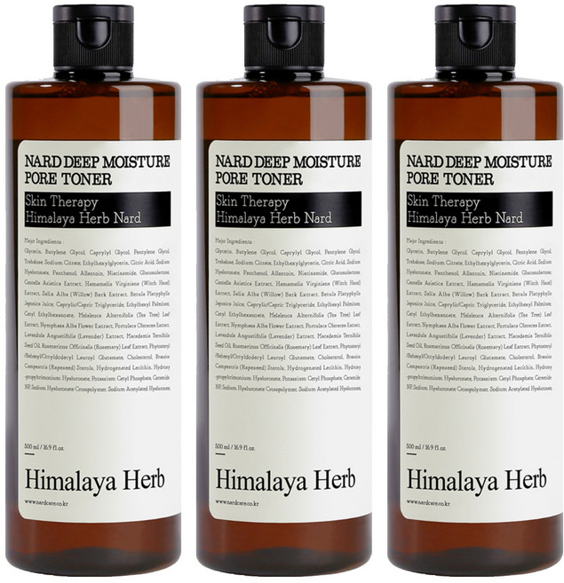 NARD 深層保濕毛孔化妝水, 500ml, 3瓶