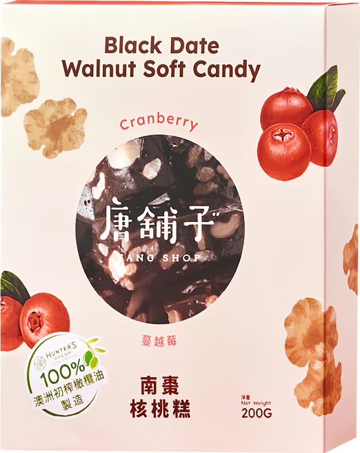 唐舖子 南棗核桃糕 蔓越莓, 200g, 1盒