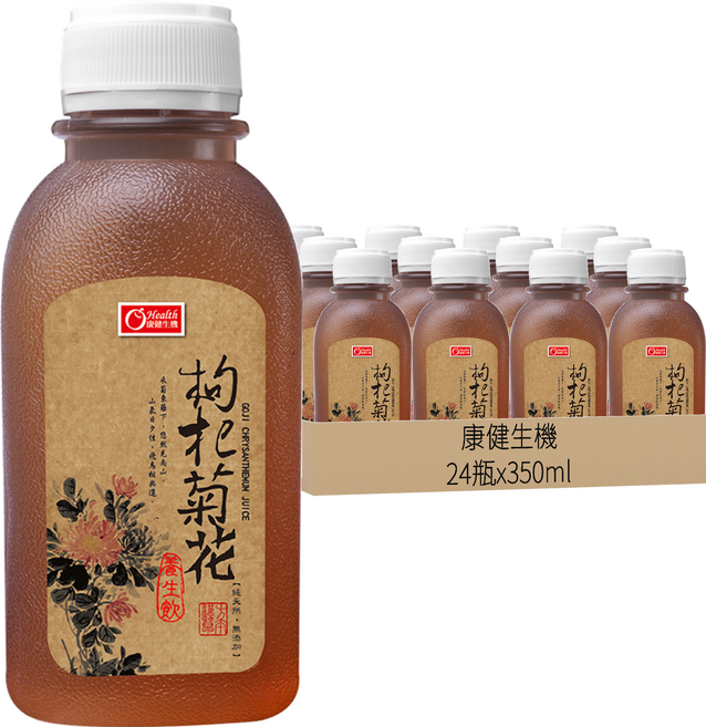 康健生機 枸杞菊花飲, 350ml, 24瓶