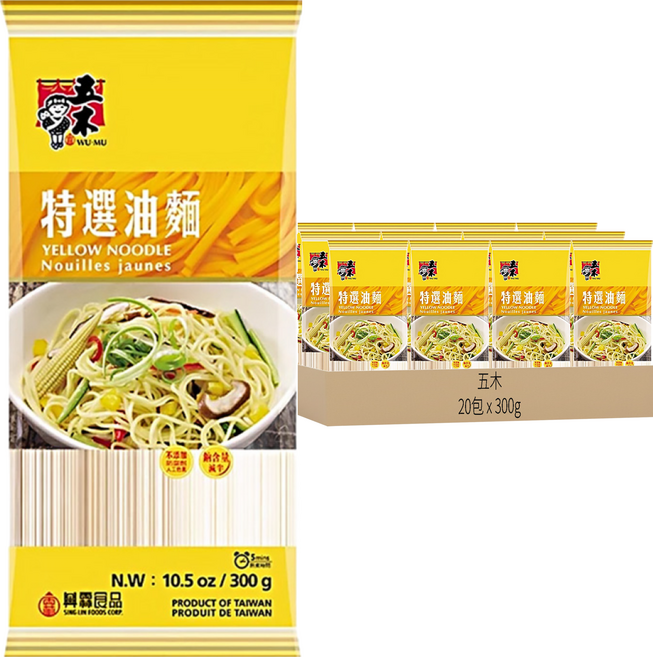 五木 油麵, 300g, 20包