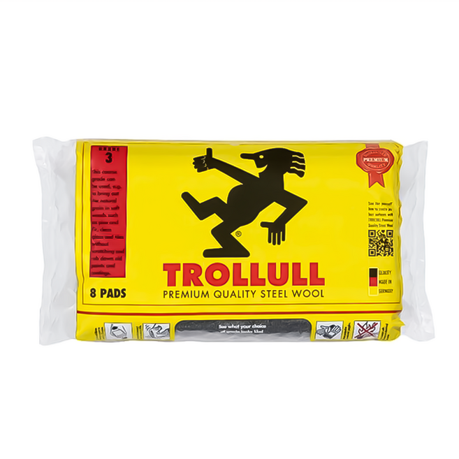 TROLLULL 專業鋼絲絨 中目1號 8片, 1組