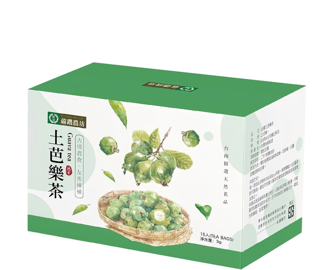 蔴鑽農坊 土芭樂袋茶, 3.5g, 15包, 1盒
