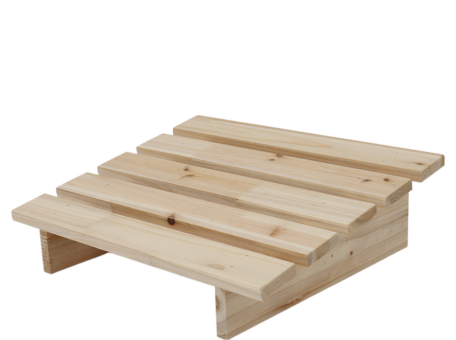 100SU 日本柳杉腳踏板 尺寸35x29x10.5公分 木質, 原木色