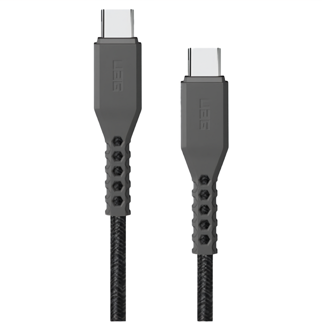 UAG USB-C to USB-C 超耐折充電傳輸線, 1.2m, 灰色, 1條