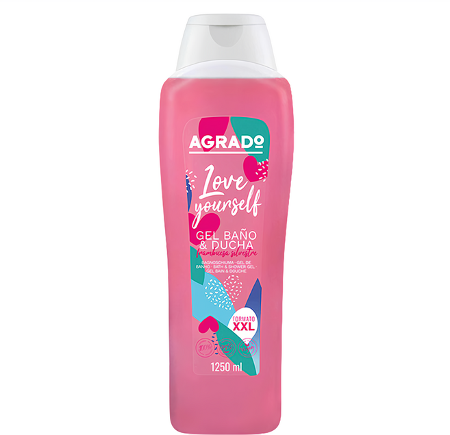 AGRADO寵愛自己 白皙透嫩沐浴露 歐洲製造, 1.25L, 1瓶