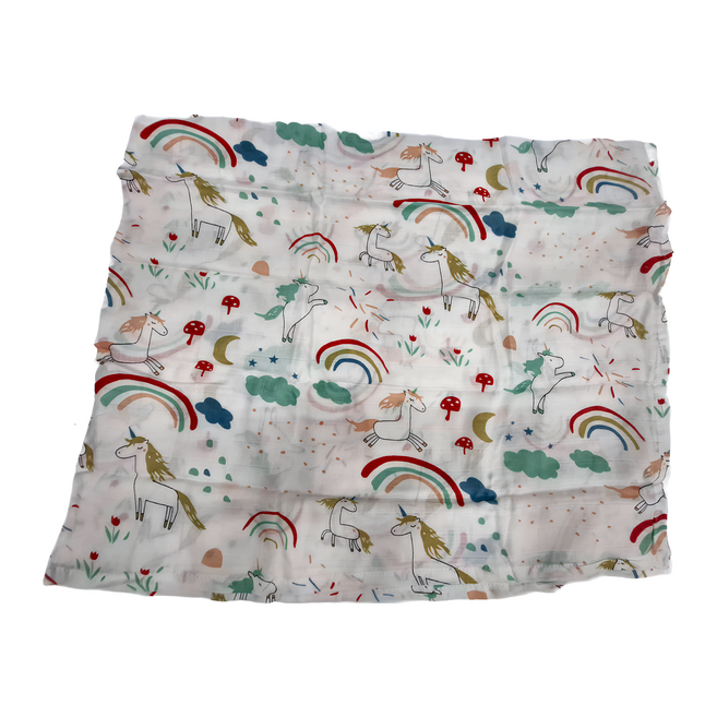 La Chamade 日安朵朵 嬰兒萬用透氣竹纖維雙層紗布包巾 130cm x 110cm