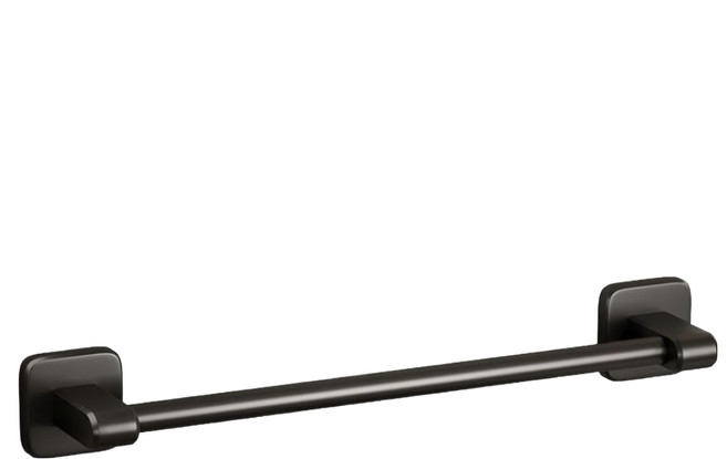 i LIFE 簡約風多功能免打孔置物毛巾架, 1個, 黑色