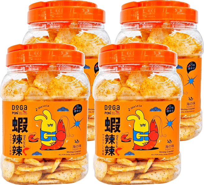 DoGa 杜甲 蝦辣辣 葷食, 130g, 4罐