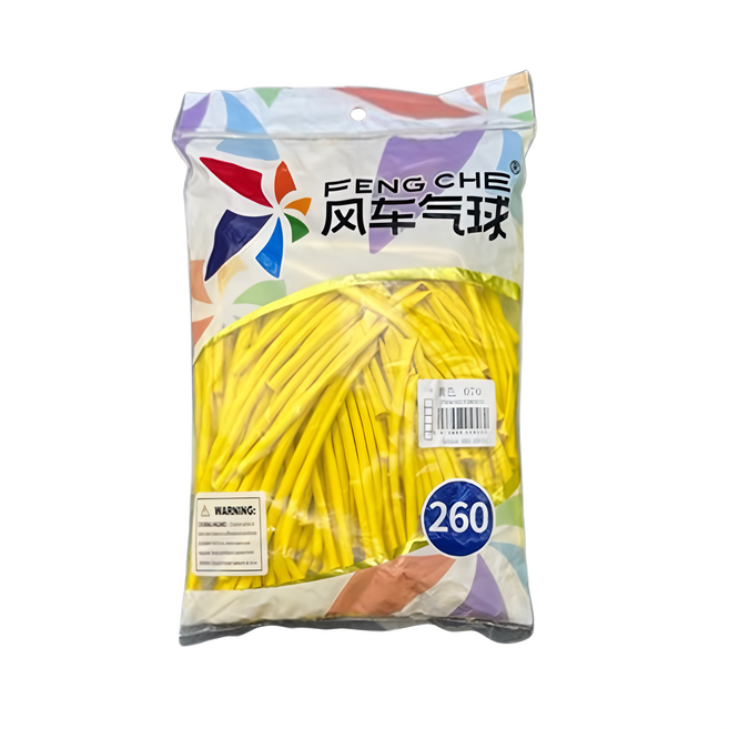 風車氣球 260, 黃色, 1包