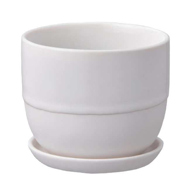 KINTO PLANT POT 193陶瓷花盆, 白色, 1個