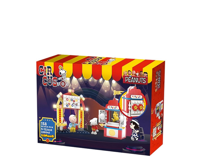 LiNooS 積木玩具 史努比馬戲團系列 奇幻魔術秀, 1盒