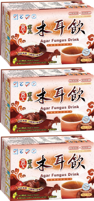 京工 寒天木耳飲 純素食, 16g, 150ml, 10包, 3盒