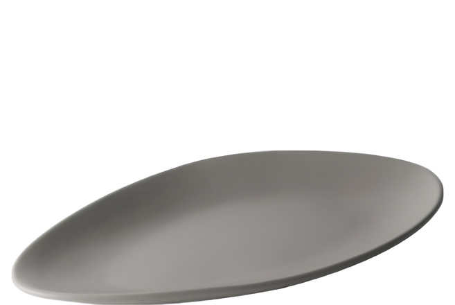 ERATO 鵝卵石造型陶瓷盤 灰色, 1個