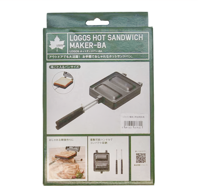 LOGOS 楓烙三明治烤具 黑色 490g, 1盒