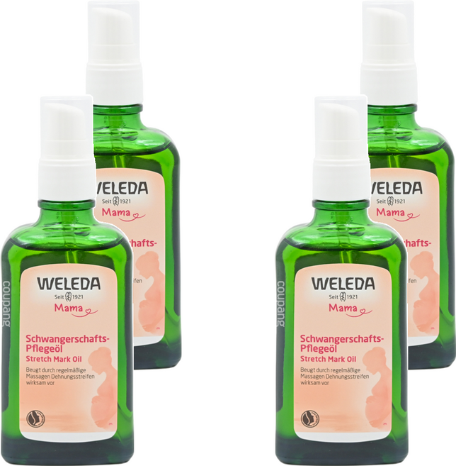 WELEDA 薇蕾德 孕媽咪美腹按摩油 100ml, 4瓶