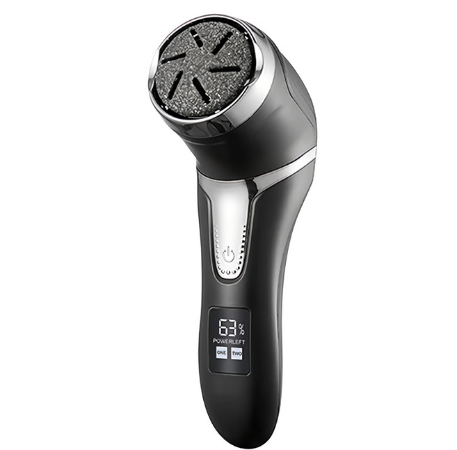 不掉屑電動腳磨皮機 雙檔調速 配備USB充電線, CY-03, 黑色