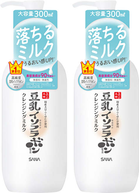 SANA 莎娜 豆乳美肌 保濕卸妝乳, 300ml, 2瓶