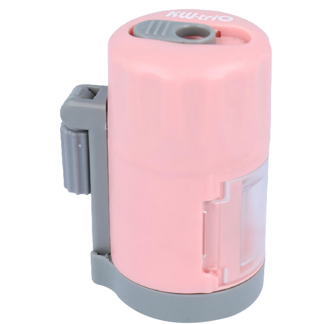 KW-triO 堡勝企業 掌上型削鉛筆機 03420 適用於7-8mm圓形、三角形、六角形鉛筆, 粉色, 1個